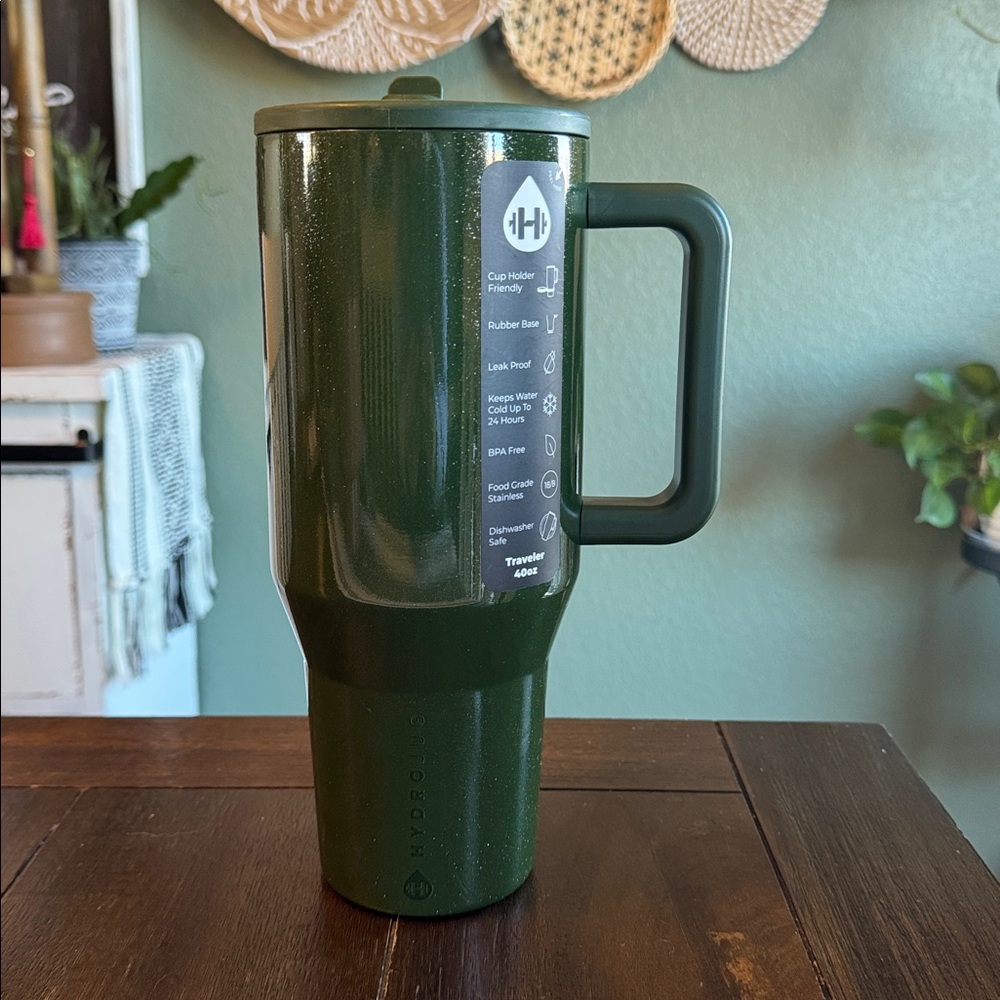 HYDROJUG 40 oz. Traveler Glitters in Frosted Emerald! New! Limited Edition!